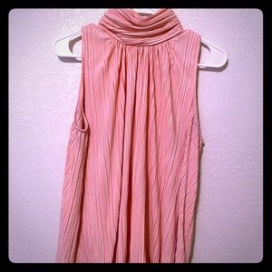 Cutest pleated salmon colored turtle neck top